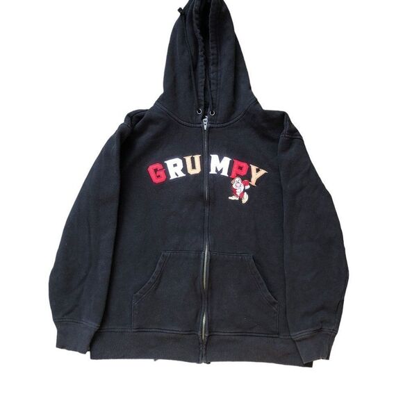 Vintage Walt Disney World Embroidered Snow White Hoodie Sweater Medium Black - Picture 7 of 16